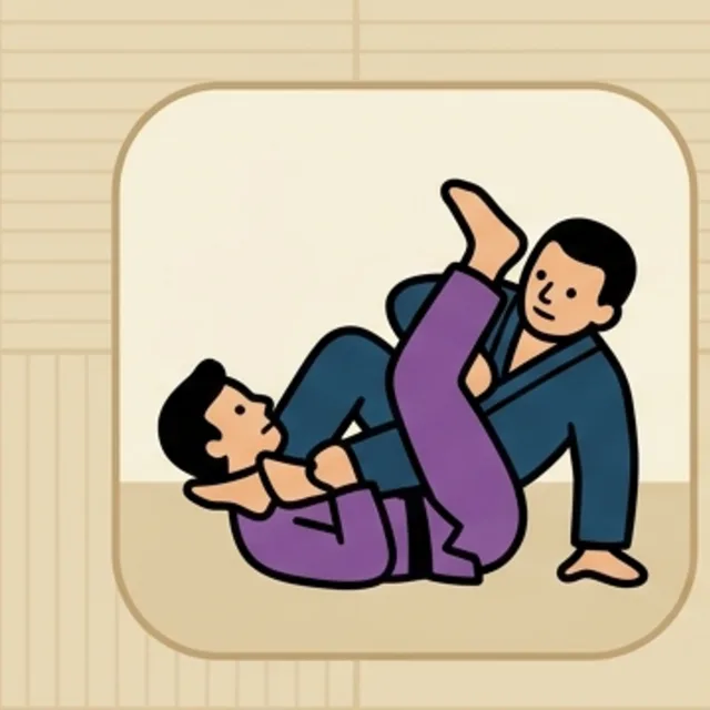 Cartoon icon of a triangle choke